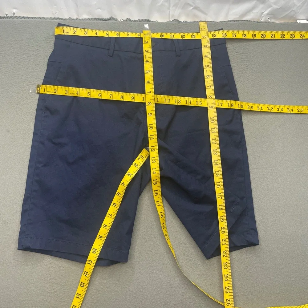 Banana Republic Men Emerson Short Navy Blue Cotton Blend 30 Slim Chino Preppy